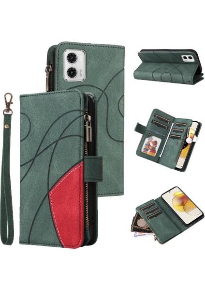 Motorola Moto G73 Kickstand Koruyucu Kart Yuvası Standı ile Kılıf (Yurt Dışından)