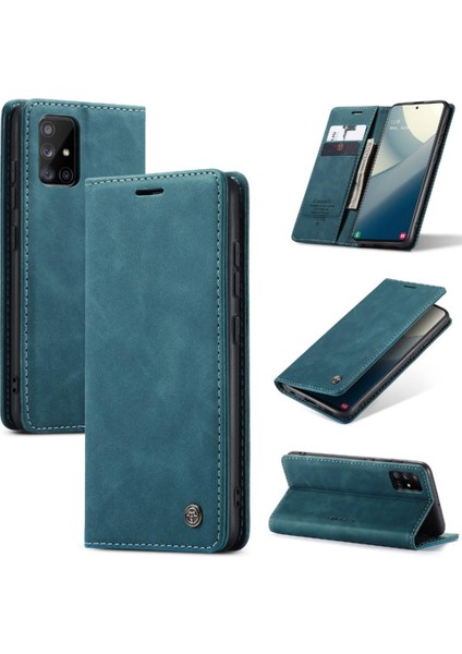 Samsung Galaxy A51 4g Için Flip Case Kart Yuvası Kickstand Manyetik Pu (Yurt Dışından)
