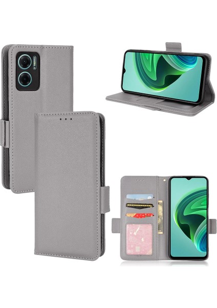 Xiaomi Redmi Için Kılıf 10 5g Cüzdan Manyetik Kart Yuvaları Tutucu Pu Deri (Yurt Dışından)