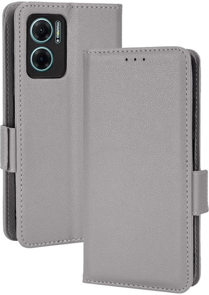 Xiaomi Redmi Için Kılıf 10 5g Cüzdan Manyetik Kart Yuvaları Tutucu Pu Deri (Yurt Dışından)