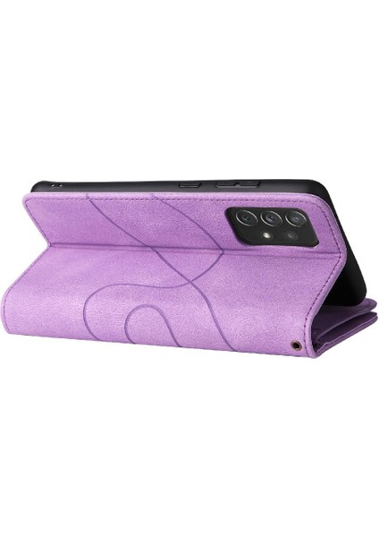 Kart Yuvası Standı Iki Renkli Dikiş ile Samsung Galaxy A72 Için Kılıf (Yurt Dışından) indirimleri