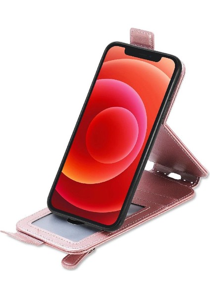 IPhone 12 Için Kılıf Mini Deri Kılıf Moda Tasarım Cüzdan Fonksiyonu Çevirin (Yurt Dışından)