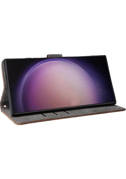 Samsung Galaxy S24 Ultra Rfıd Engelleme Kart Yuvaları Kapak Pu Flip (Yurt Dışından) modelleri