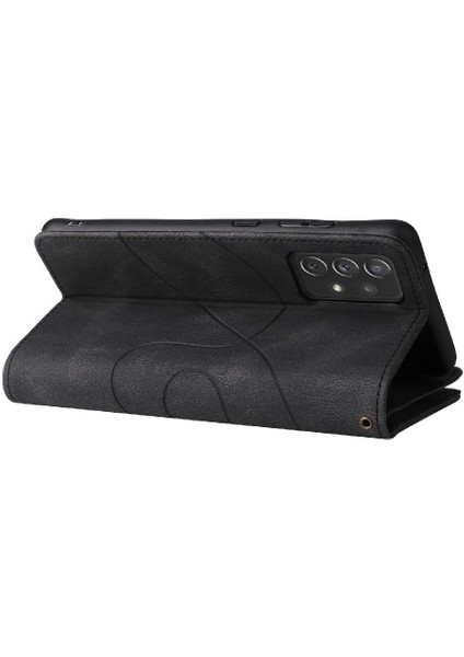 Kart Yuvası Standı Iki Renkli Dikiş ile Samsung Galaxy A72 Için Kılıf (Yurt Dışından) indirimleri