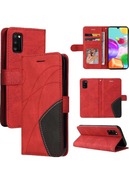 Kart Yuvası Standı Kickstand Koruyucu Pu ile Samsung Galaxy Case Için Kılıf (Yurt Dışından)