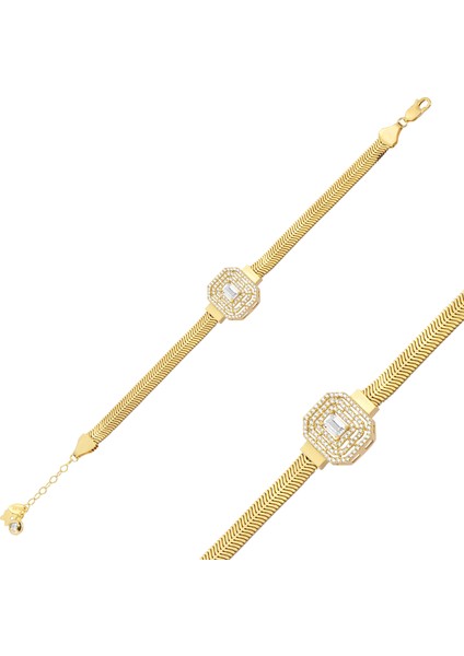Balıksırtı Baget Altın Bileklik CGKBLK0119 fiyatları