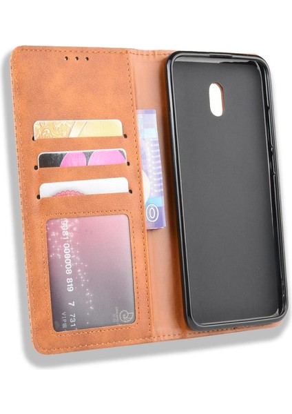 Xiaomi Redmi 8A Manyetik Kapatma Pu Deri Cüzdan Için Kılıf (Yurt Dışından)