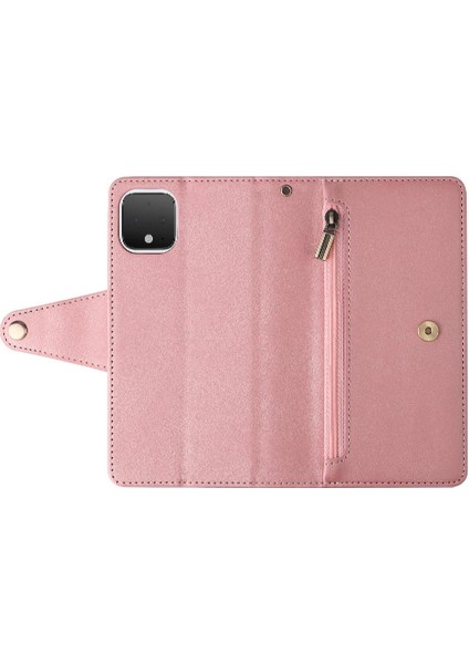 El Kayışı ile Google Piksel 4 Fermuar Cüzdan Kapak Kart Tutucu Için Kılıf (Yurt Dışından) fırsatları