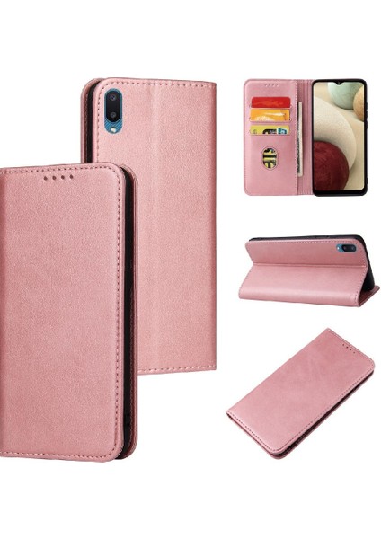 Samsung Galaxy A02/M02 Deri Folio Flip Case Tam Koruma (Yurt Dışından)