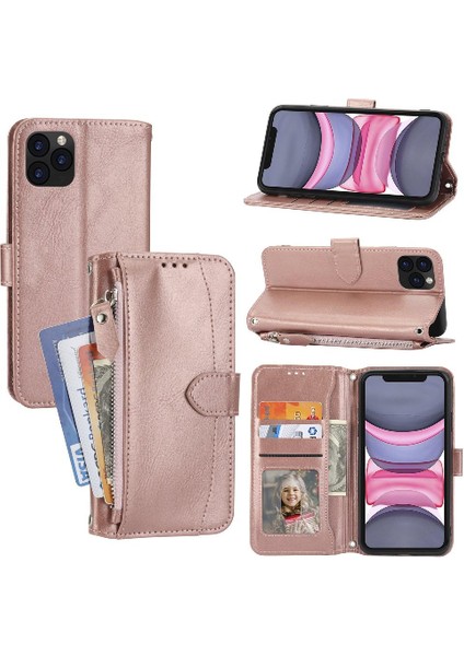 Iphone 11 Için Flip Case Pro Pu Deri Anti Scratch Kickstand Manyetik (Yurt Dışından)