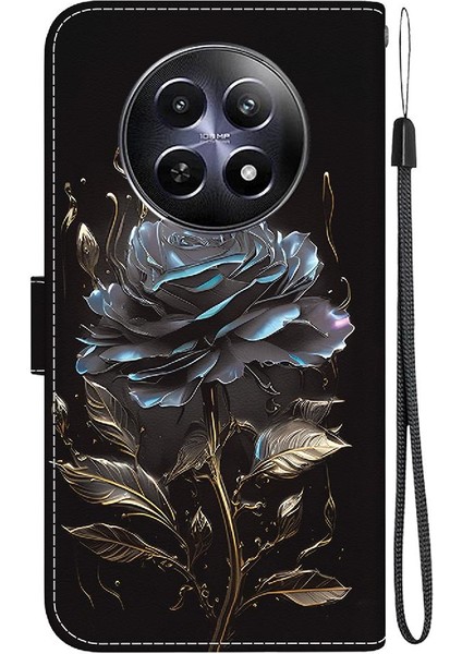 Realme 12 5g Pu Deri Manyetik Kapatma Cüzdan Kart Yuvaları Çiçek Için Kılıf (Yurt Dışından) indirimleri
