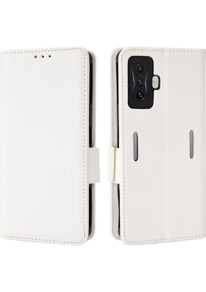 Xiaomi Poco F4 Gt Manyetik Cüzdan Yan Toka Pu Deri Kart Durumda (Yurt Dışından)