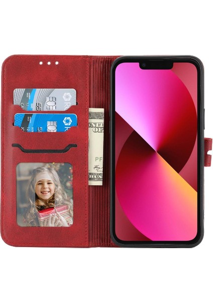Iphone 14 Için Cüzdan Durumda Artı Tüm Yuvarlak Koruma Kartı Tutucu Kabartmalı (Yurt Dışından)