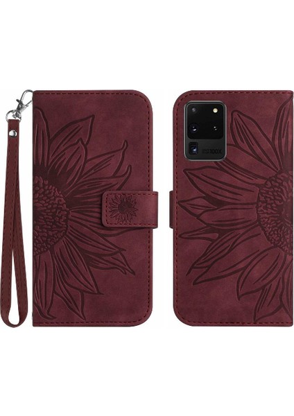 Samsung Galaxy S20 Ultra Flip Cüzdan Telefon Kılıfı Için Kart Yuvaları ile (Yurt Dışından)