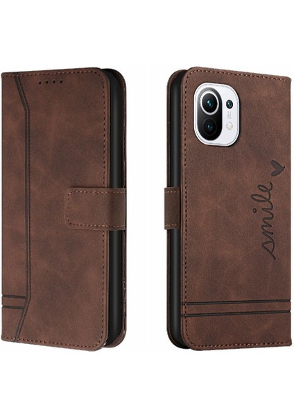 Telefon Kılıfı Için Xiaomi 11 Lite Manyetik Kapatma Pu Deri Flip Folio Kart (Yurt Dışından) indirimleri