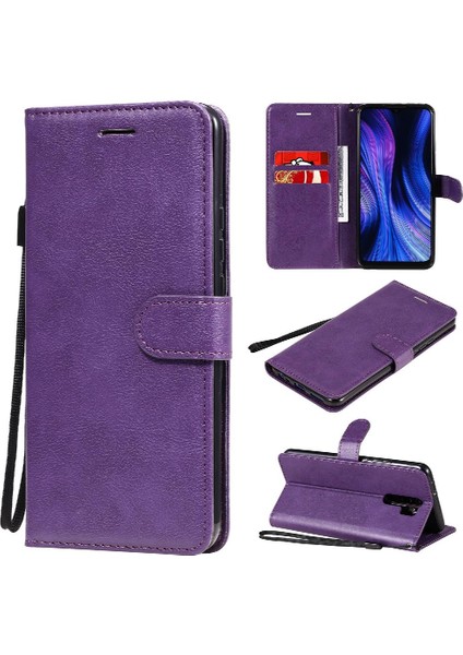 Xiaomi Redmi 9 Için Flip Case Klasik Düz Renk Iş Cüzdan Telefon (Yurt Dışından)