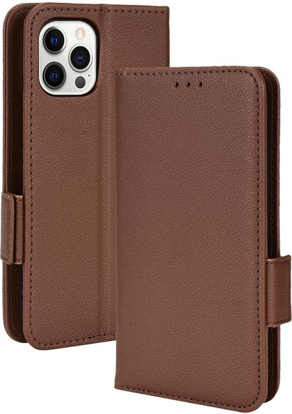 Iphone 12 Için Kılıf Pro Yan Toka Cüzdan Pu Deri Kart Yuvaları Tutucu (Yurt Dışından)