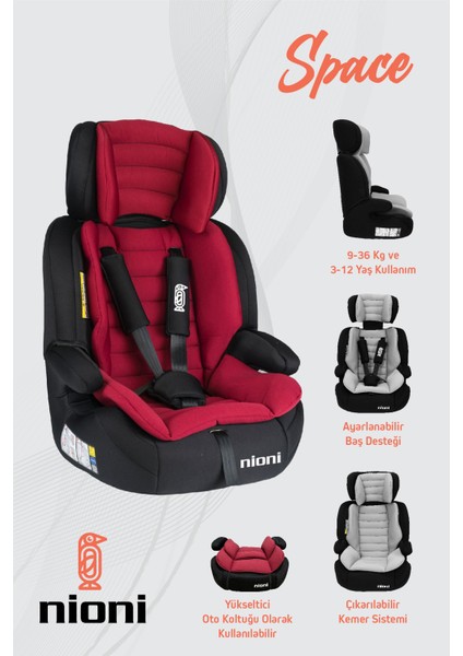 Space 9-36 Oto Koltuğu modelleri