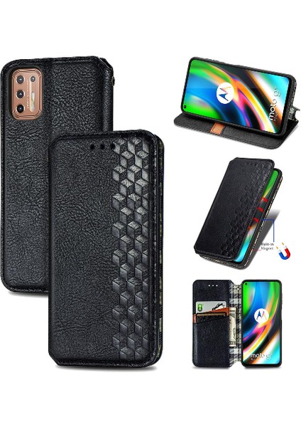 Motorola Moto G9 Artı Cüzdan Fonksiyonu Zarif Iş Deri (Yurt Dışından)
