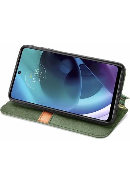 Motorola Moto G51 Moda Tasarım Cüzdan Fonksiyonu Için Kılıf Kapak Kılıfı (Yurt Dışından)