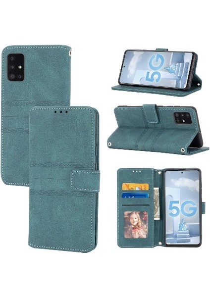 Samsung Galaxy A51 4g Kickstand Pu Deri Cüzdan Kılıf Için Flip Case (Yurt Dışından)