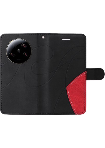 Kart Yuvası Standı Pu Flip ile Xiaomi 13 Ultra Iki Renkli Dikiş Için Kılıf (Yurt Dışından) modelleri