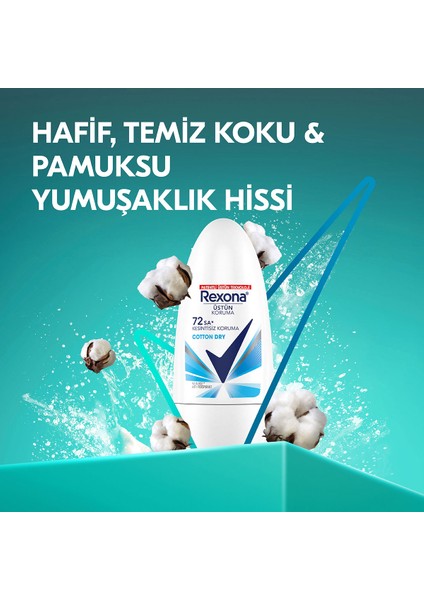 Kadın Roll On Deodorant Cotton Dry 50 Ml