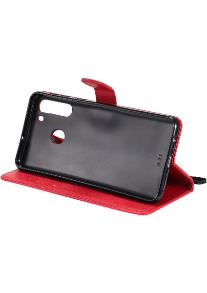 Kart Yuvası Klasik Düz Renk Yüksek ile Samsung Galaxy A21 Için Flip Case (Yurt Dışından) indirimleri