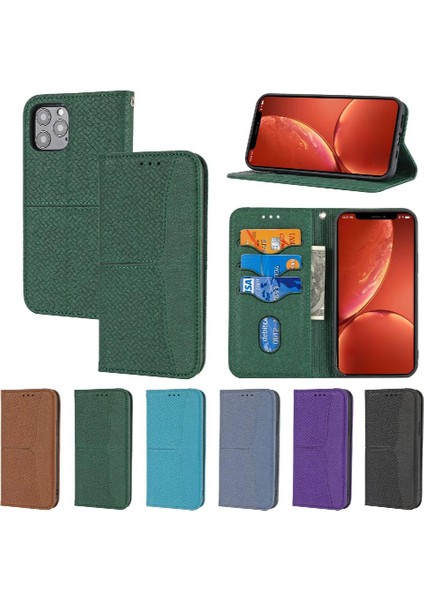 IPhone 14 Için Kılıf Pro Flip Folio Kitap El Cüzdan Kredi Kartı Tutucu Pu (Yurt Dışından)