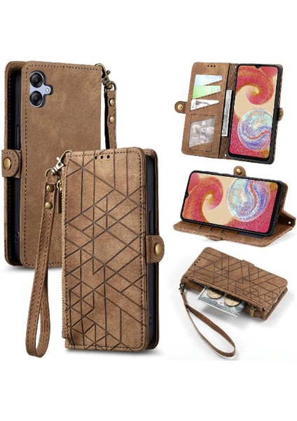 Samsung Galaxy A04E Flip Kapak Için Flip Case Darbeye Cüzdan Basit (Yurt Dışından)