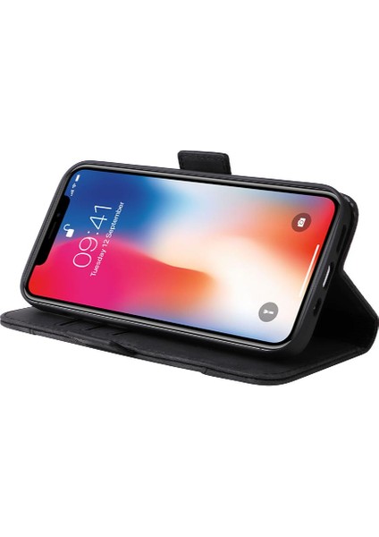 Iphone X/xs Cüzdan Kapak Çevirin Tpu Deri Manyetik Kart Yuvaları (Yurt Dışından)
