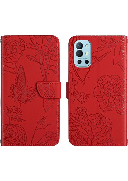 Bilek Kayışı Anti-Damla Koruma Çiçekler ve Kılıf ile Oneplus 9r Için Kılıf (Yurt Dışından)