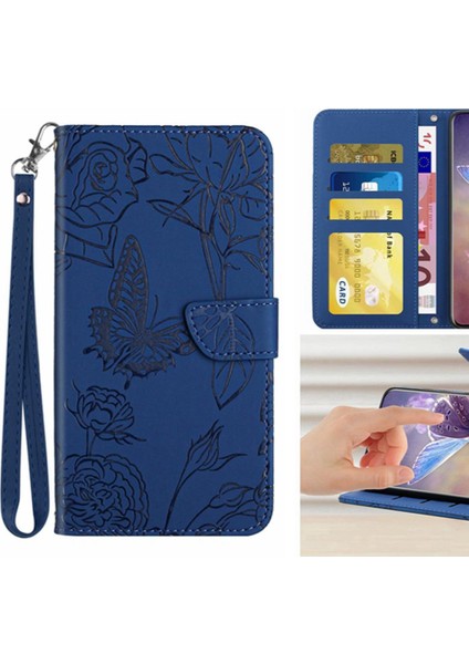 Bilek Kayışı Anti-Damla Koruma Çiçekler ve Kılıf ile Oneplus 9r Için Kılıf (Yurt Dışından)