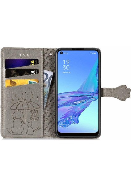 Oppo A53 2020 Için Kılıf Kısa Kayış Kapak Çevirin Kılıf Karikatür Hayvanlar (Yurt Dışından) modelleri