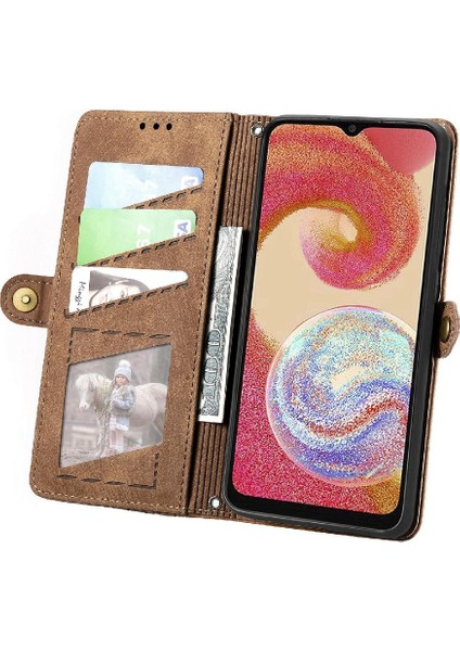 Samsung Galaxy A04E Flip Kapak Için Flip Case Darbeye Cüzdan Basit (Yurt Dışından) fırsatları