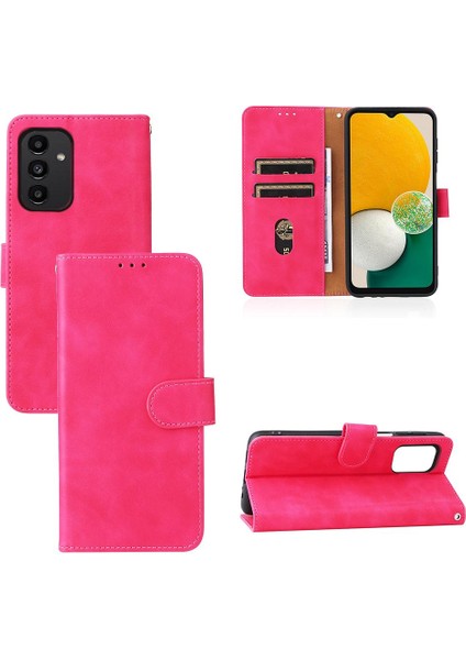 Samsung Galaxy A13 4g Tam Koruma Deri Folio Flip Case (Yurt Dışından)