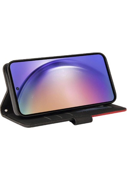 Samsung Galaxy Card 5g Için Kart Yuvası Standı ile Iki Renkli Dikiş (Yurt Dışından) modelleri