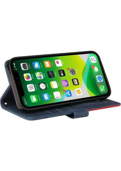 Kart Yuvası Standı ile IPhone 15 Pu Deri Flip Folio Kılıf (Yurt Dışından)