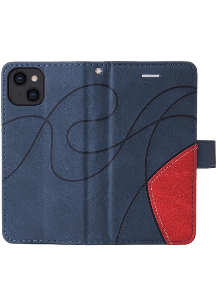 Kart Yuvası Standı ile IPhone 15 Pu Deri Flip Folio Kılıf (Yurt Dışından)