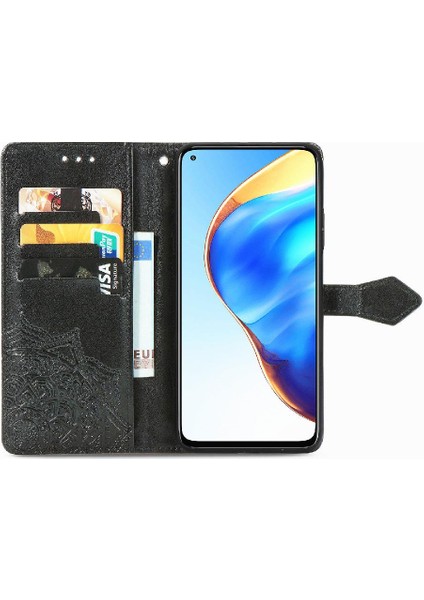 Xiaomi 10T Için Kılıf Zarif Desen Darbeye Deri Kılıf Basit Flip (Yurt Dışından)