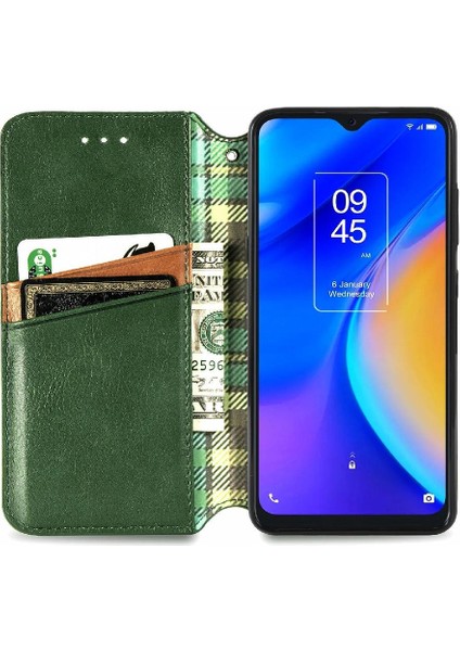 Tcl 20SE Cüzdan Fonksiyonu Için Kılıf Moda Tasarımı Zarif Iş Çevirme (Yurt Dışından) fırsatları