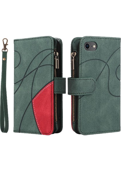 IPhone 7/8 Için Dokuz Kart Yuvaları Kickstand Koruyucu Fermuar Cüzdan (Yurt Dışından)