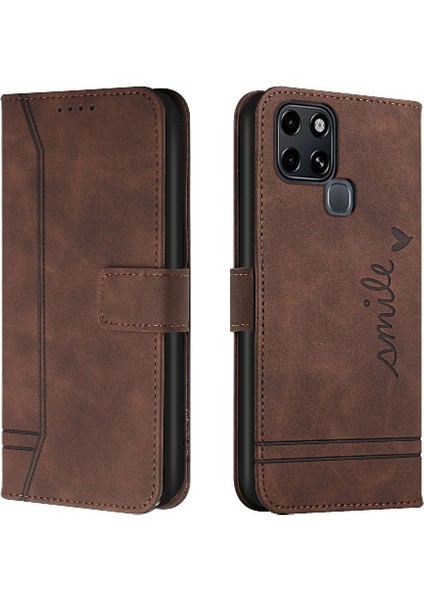 Infinix Akıllı 6 Flip Folio Cüzdan Kart Yuvaları Için Telefon Kılıfı Kapak Pu El (Yurt Dışından)