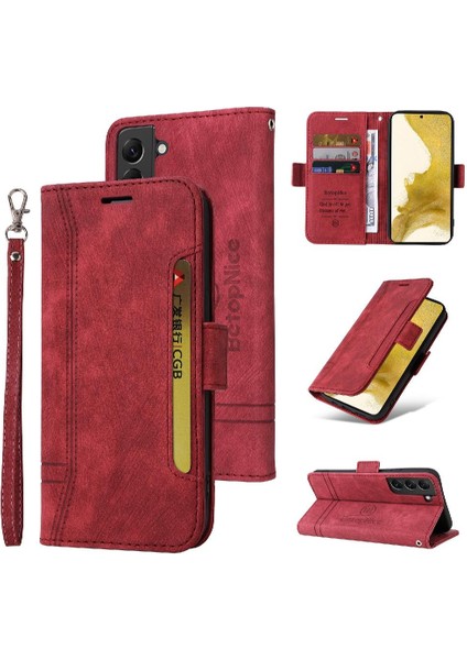 Samsung Galaxy S22 Ultra 5g Için Kılıf Cüzdan Kapak Çevirin Kart Yuvaları Tpu (Yurt Dışından)