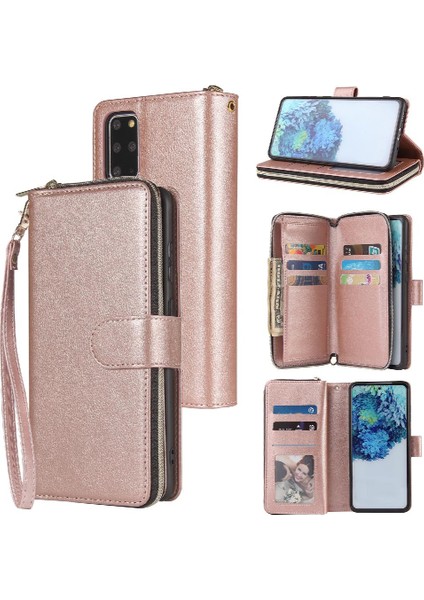 Samsung Galaxy S20 Artı Fermuarlı Cep Cüzdan Kılıf 9 Kart (Yurt Dışından)