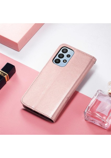 Samsung Galaxy A23 Kısa Kayış Flip Kapak Dört Yapraklı Yonca Durumda (Yurt Dışından) modelleri
