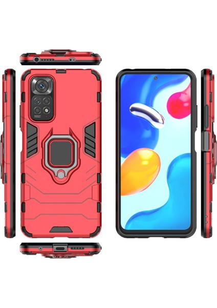 Xiaomi Redmi Için Not 11S Darbeye Kapak 360 &deg; Dönen Halka Askeri (Yurt Dışından) fiyatları