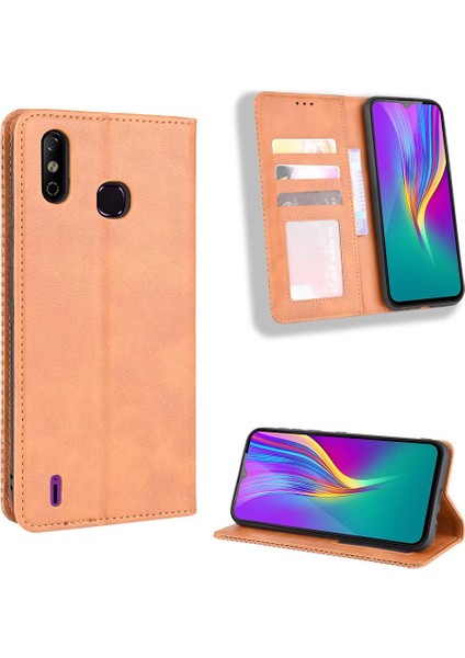 Gx Shop Infinix Akıllı 4 Pu Deri Cüzdan Manyetik Kapatma Için Kılıf (Yurt Dışından)