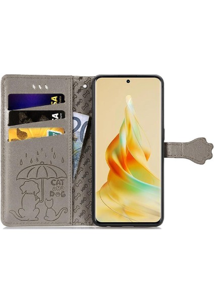 Oppo Oppo 8t 5g Flip Kapak Için Kılıf Karikatür Hayvanlar Kısa Kayış Deri (Yurt Dışından) modelleri