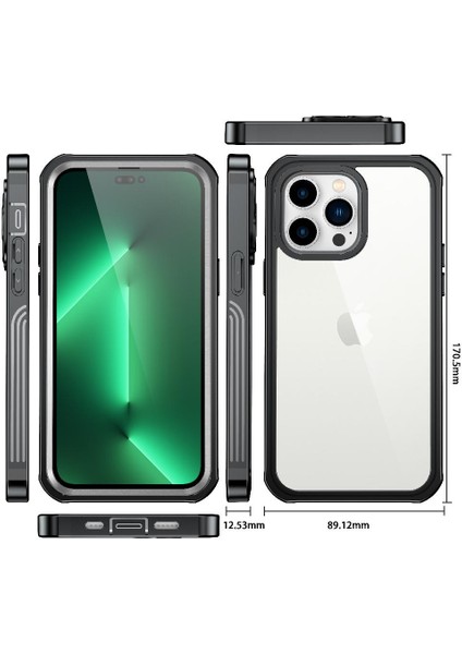 Iphone 13 Için Kılıf Pro Max Damla ve Çarpışma Geçirmez Pet Koruyucu Film 360 (Yurt Dışından)